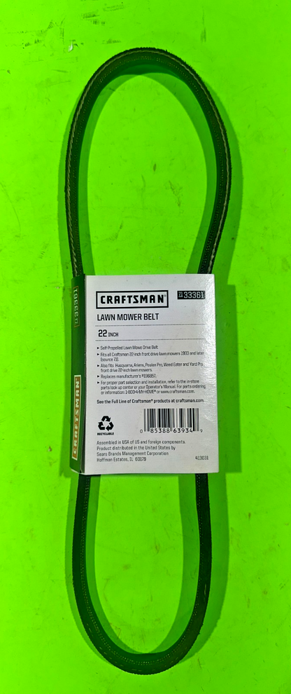 NEW OEM Craftsman 33361 Belt for Poulan Mower Model 96144000500 (532196857)2