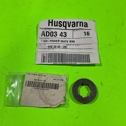 Genuine OEM Husqvarna 640200009 Power Mate Rim SM7 .325-8 Sprocket Fits 346XP0
