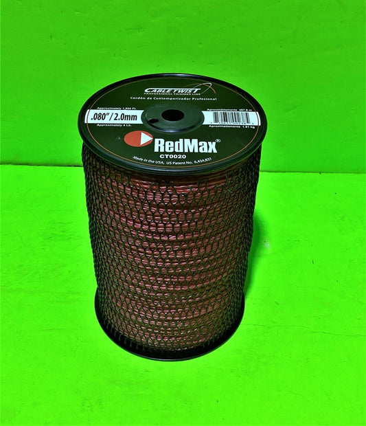 CT0020 RedMax 0.080" x 1600' CableTwist Professional Trimmer Line 9688561958440