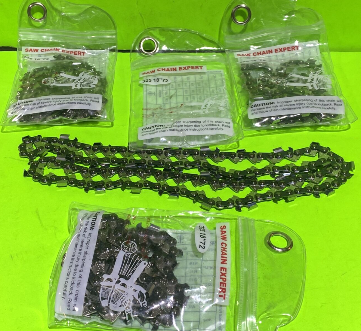 Chainsaw Chain for Jonsered Husqvarna 18 Inch Bar .050 Gauge .325 72DL 4 Pack0
