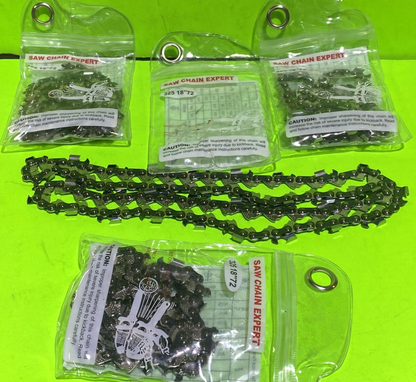 Chainsaw Chain for Jonsered Husqvarna 18 Inch Bar .050 Gauge .325 72DL 4 Pack0