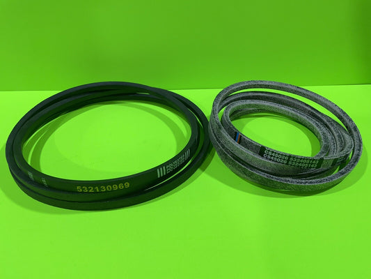 Drive & Deck Belt Kit For Husqvarna Poulan Craftsman PB22H46YT YTH22V42 2246LS0