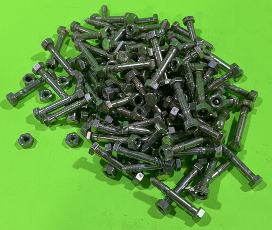 (Pack of 100) Shear Pin Bolt & Nut for Ariens 51001500, 510015, 01019500, 101950