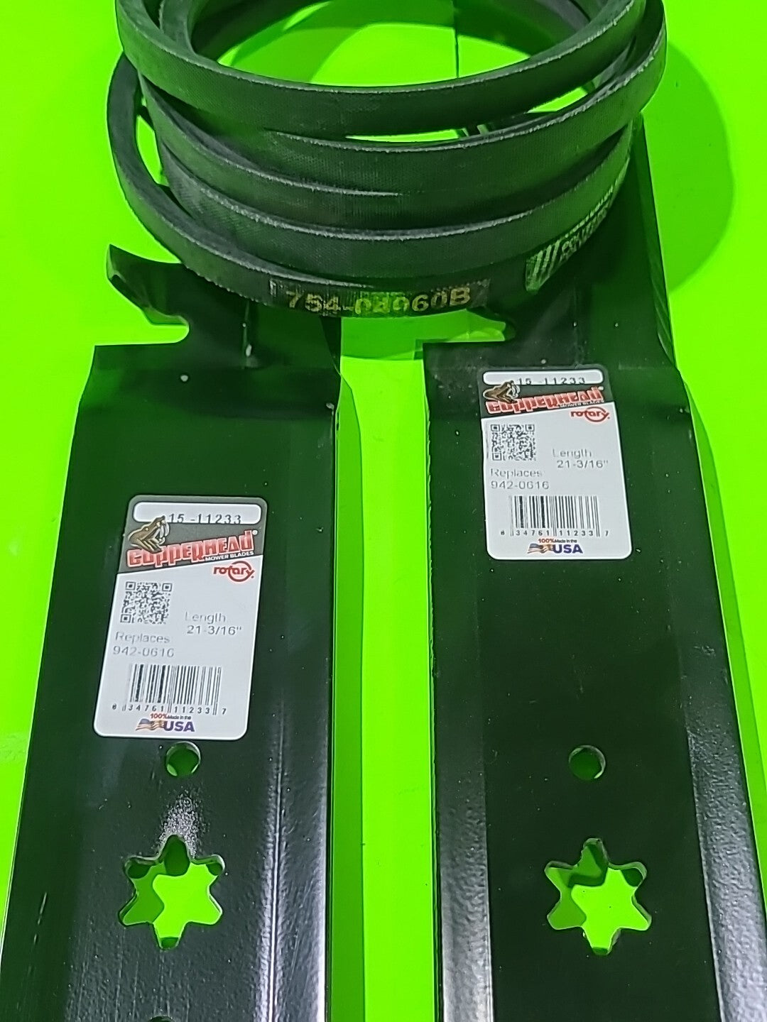 MTD CUB CADET TROYBILT 42" GATOR BLADES & BELT 742-04126 942-0616 754-040601