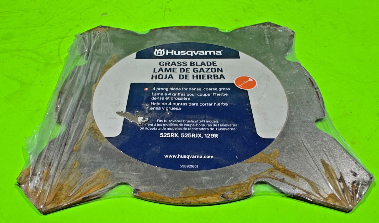 NEW Open Box Genuine Husqvarna 598921601 Grass Blade – OEM (Light Surface Rust)3