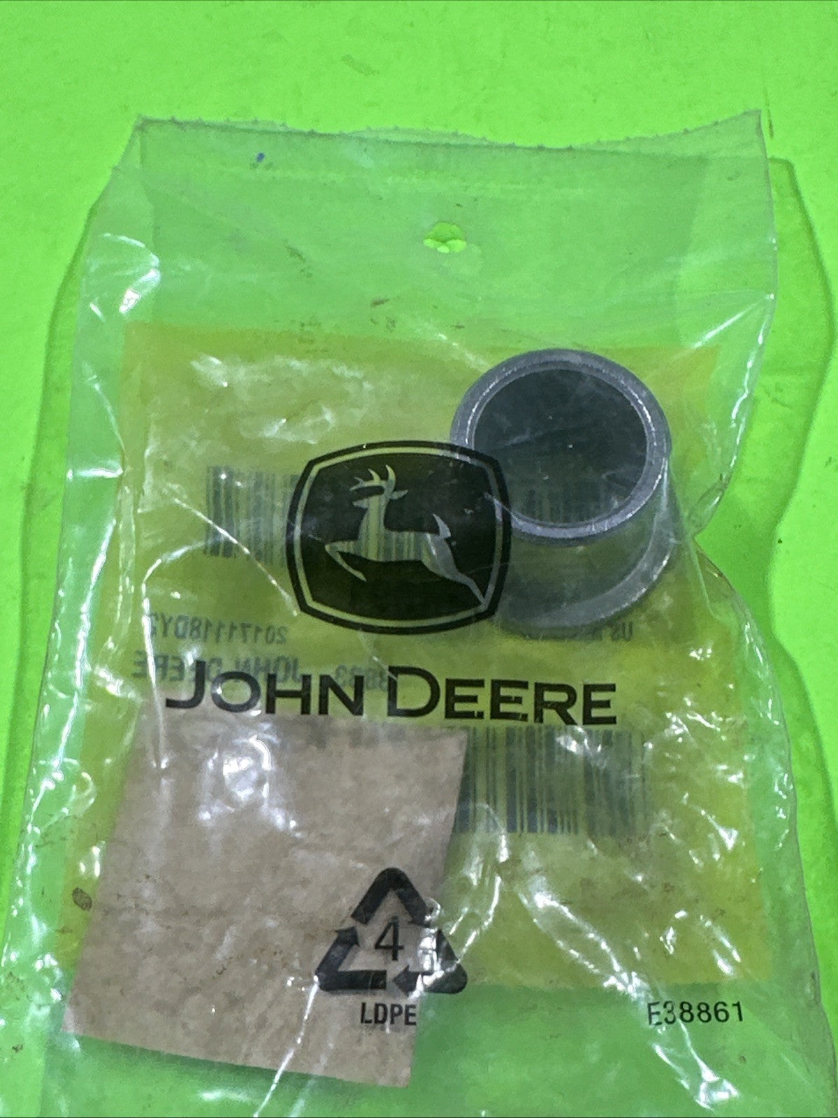 John Deere Original Equipment Bushing STEERING SHAFT  #M114891 STX38,STX46,3