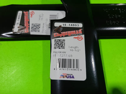 Pack of 6 FITS Toro 16.5 inch Blades, 117-7277-03,117-7277,1177277 Rotary 148034