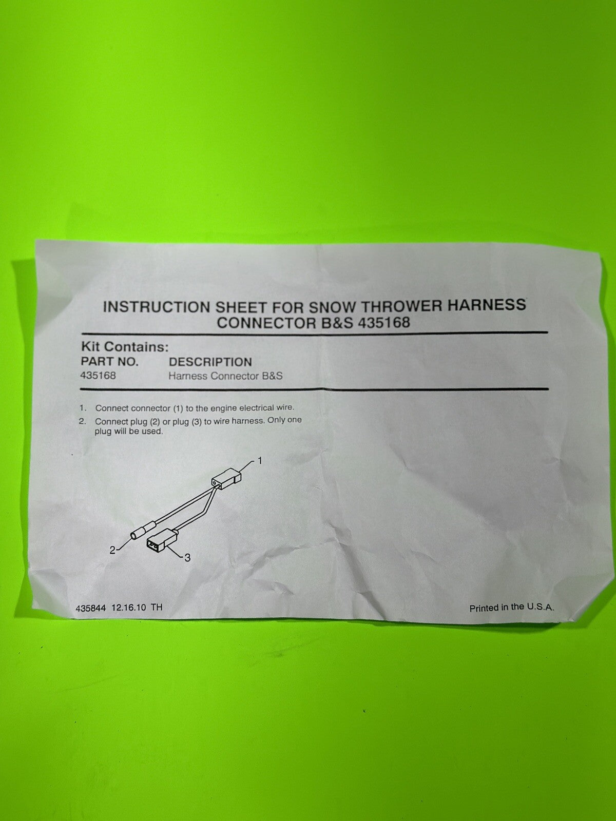 Genuine OEM Husqvarna 532435840 435168 Harness for Snow Throwers5