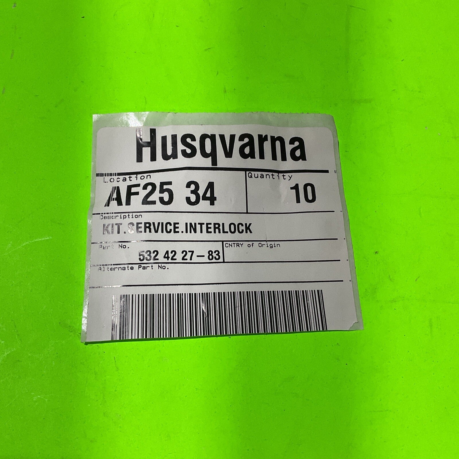 Genuine OEM Husqvarna 532422783 Service Interlock Kit for ST2106 Snow Blower3
