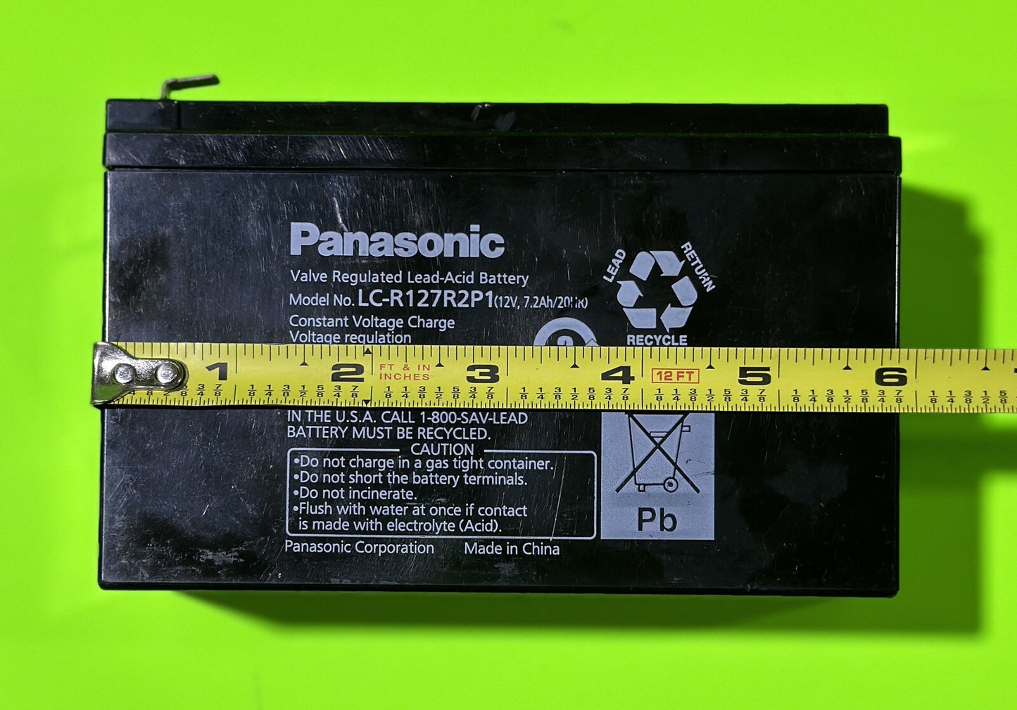 OEM Husqvarna 530402815 Battery Kit Panasonic 12V 7AH Battery LC-R127R2P17