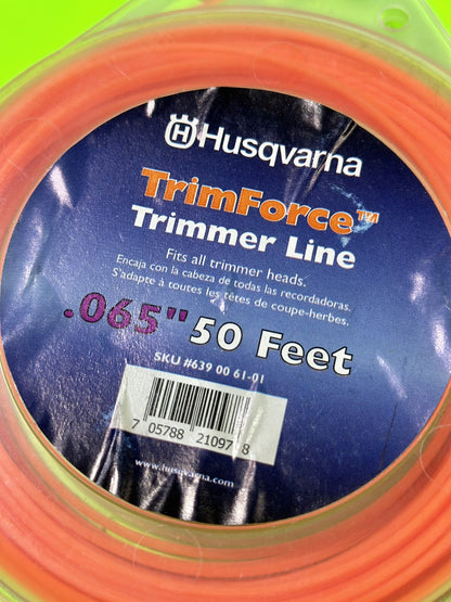 NEW Genuine OEM Husqvarna .065" x 50ft String Trimmer Line Trim Force 6390061010