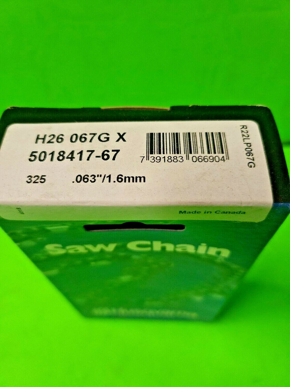 16" Chainsaw Chain H26 Husqvarna 591104267 .325" Pitch .063" Gauge 67 Drive Link3
