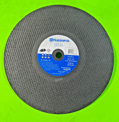 NEW Husqvarna Blue EHS Blade 542751497 14" x 1/8" x 20mm Metal Cutting3