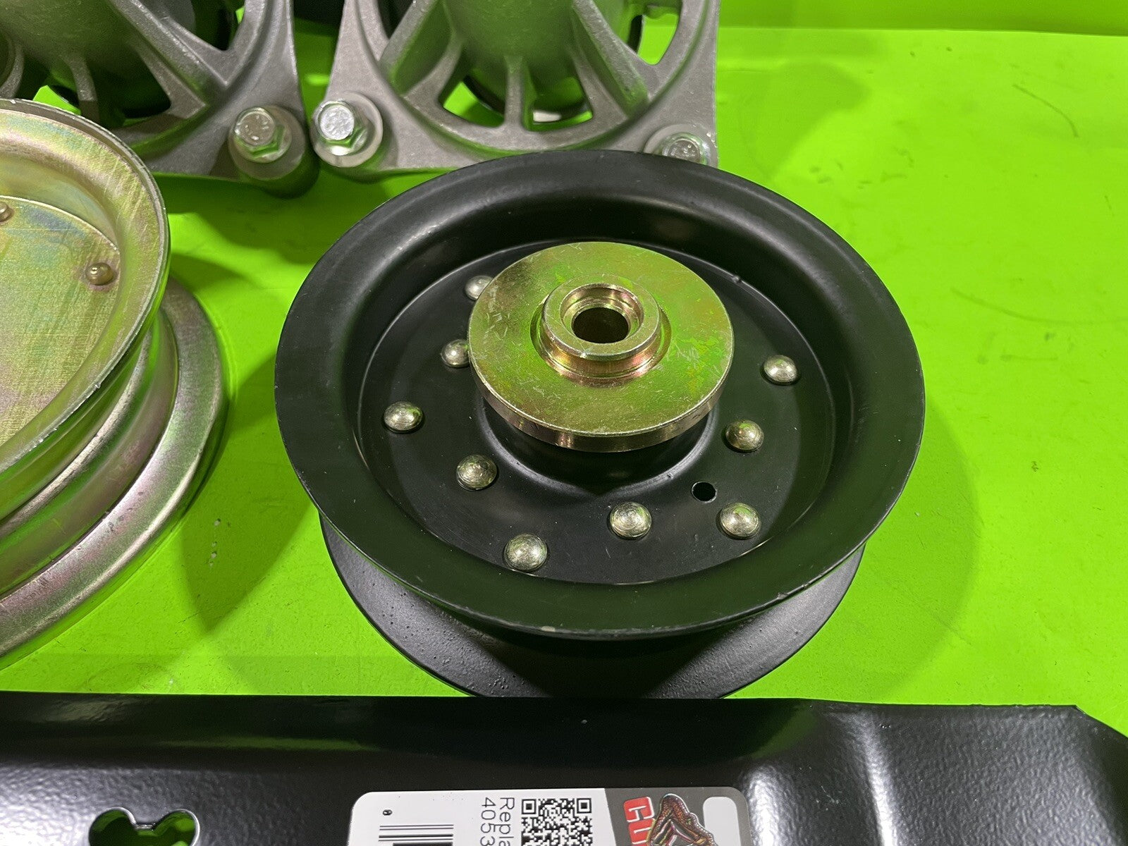 46" RZ4623 LAWN MOWER DECK REBUILD KIT SPINDLES BELT BLADES PULLEYS6