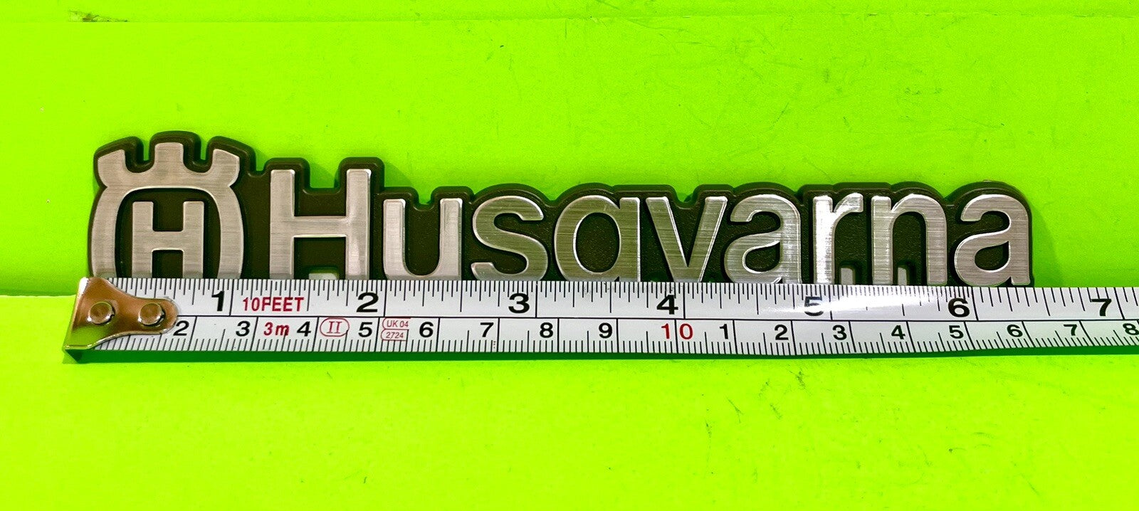 Genuine Husqvarna Silver Hood Emblem 532403378 2 pack4