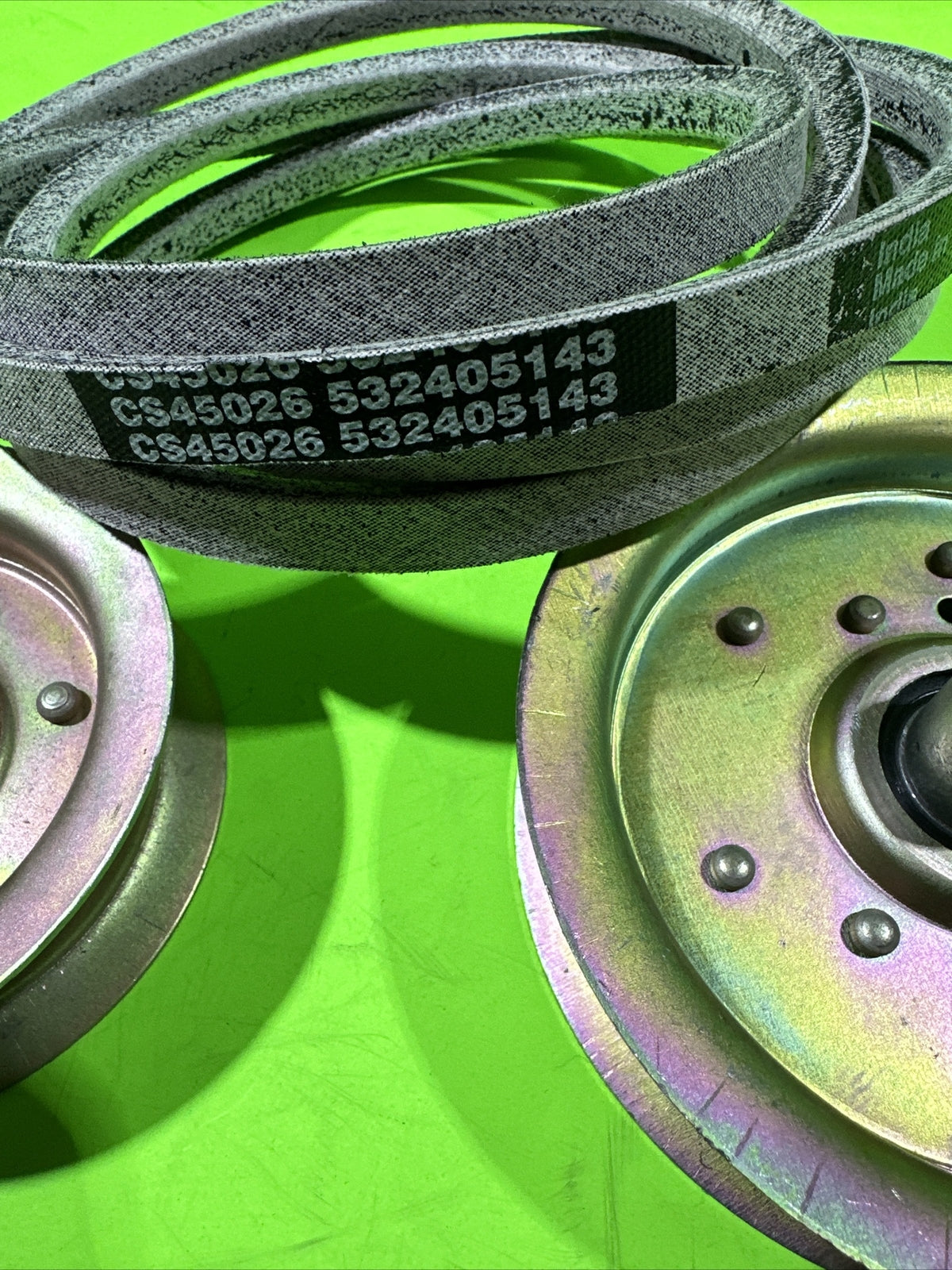 Complete 46" Deck Pulley Belt Kit For Husqvarna YTH18K46 YTH23K46 YT46LS 46" Kit3