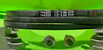 NEW Poulan Pro 3421H74 42" Deck Rebuild Kit, 2 Spindles, Blades, Belt, Pulleys11