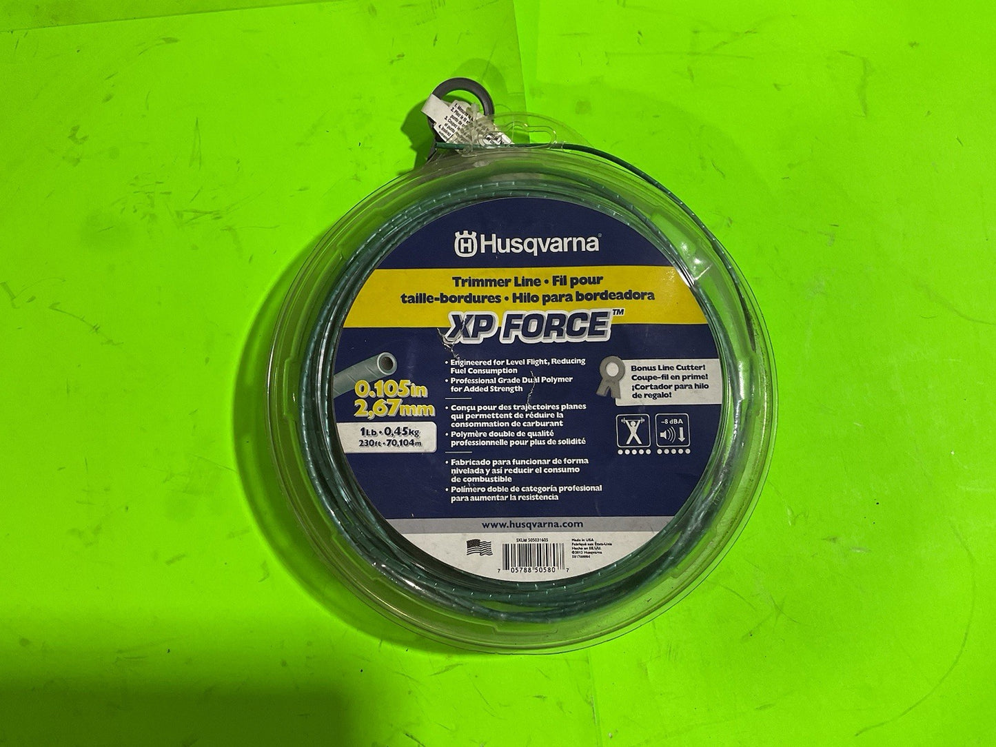 Husqvarna 505031605 XP Force .105” 1lb  (230') Trimmer Line - Genuine OEM0