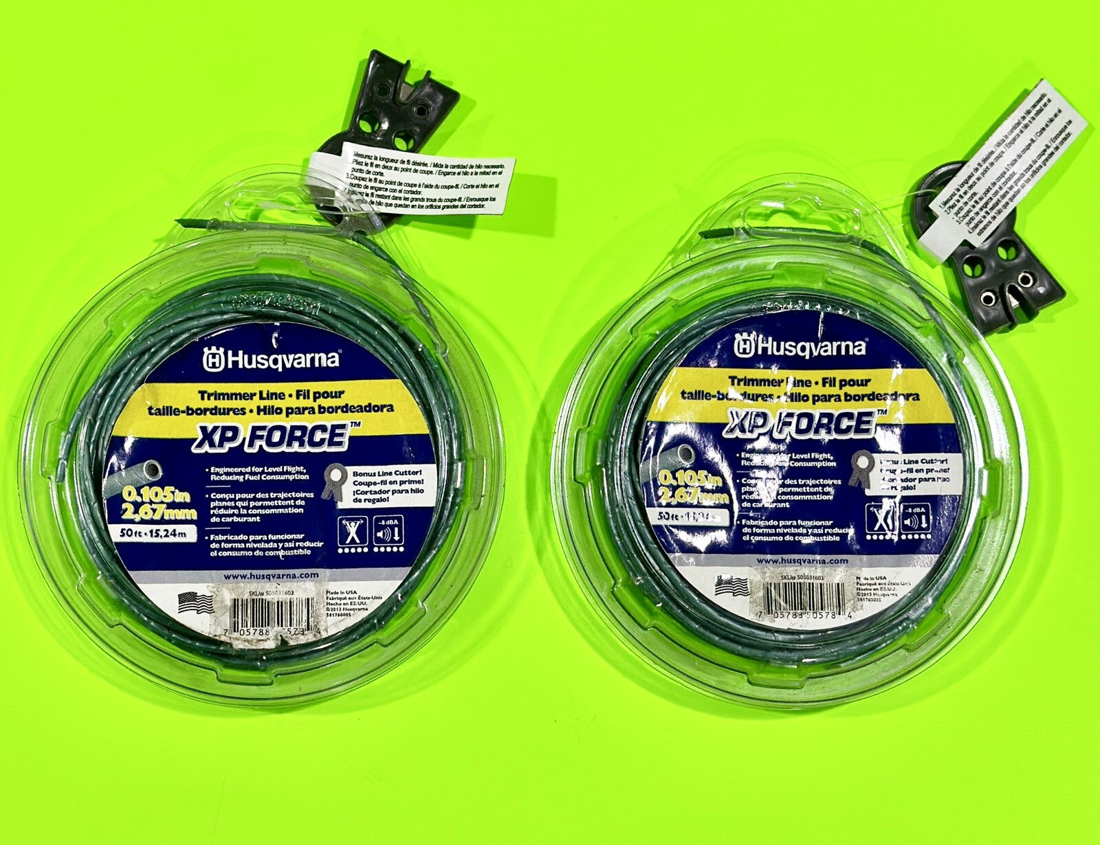 2-Pack Husqvarna XP Force Trimmer Line .105" X 50' Part Number 5050316030