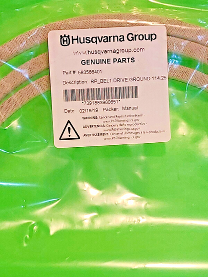 NEW OEM Husqvarna Belt 583566401 for Troy-Bilt Mustang Colt Rzt 42", 17AE2ACG0665