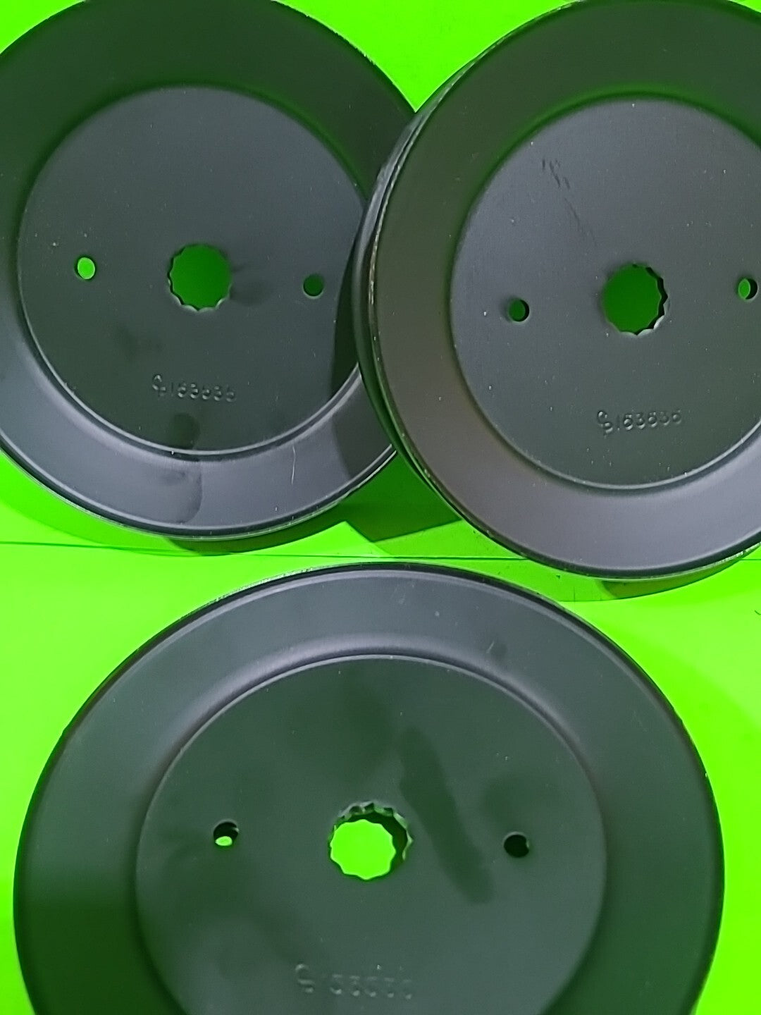 Genuine 3 Pack Husqvarna Spindle Pulleys 532173436 153535 Craftsman Poulan2