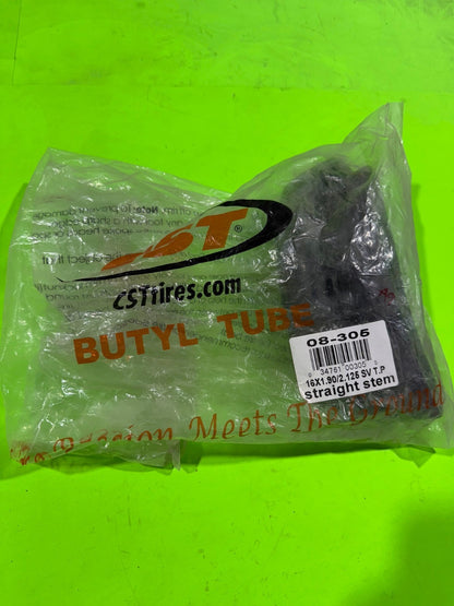 CST Butyl Tube 08-305 Straight Stem 16X1.90/2.125 SV T.P0