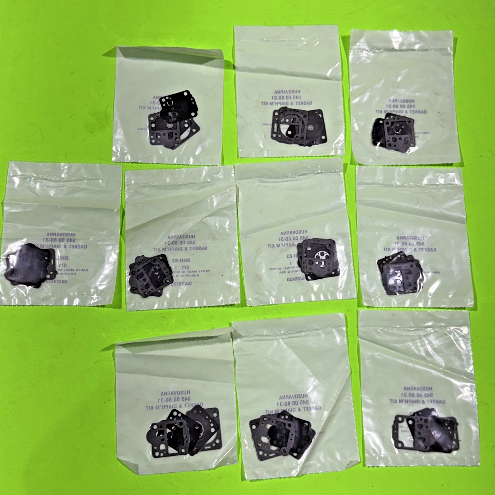 10 Pack OEM Zama GND-83 Husqvarna 545008031 Carburetor Gasket Kit 235E 236E 240E1