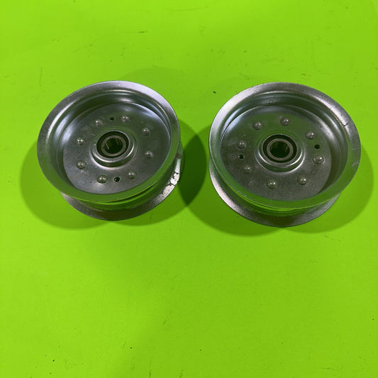 2 Flat Idler Pulley For MTD Cub Cadet 75605034 95605034 75605034A 95605034A0