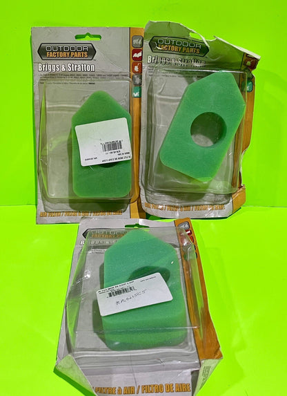 3 Pack of Briggs & Stratton 578450611 Mower Air Filters1