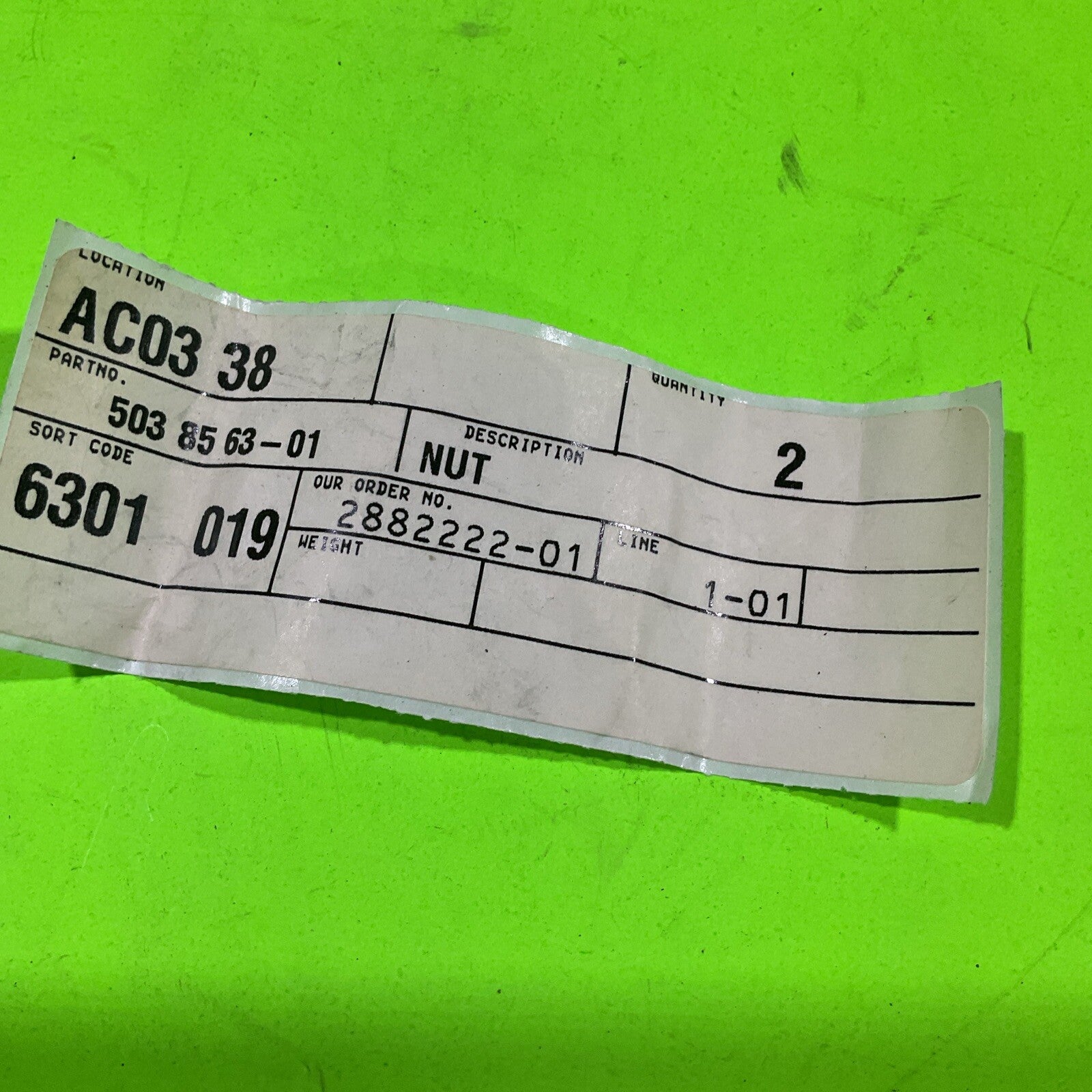 Genuine OEM Husqvarna 503856301 String Trimmer 325LX 326C ++ Gear Head Nut1