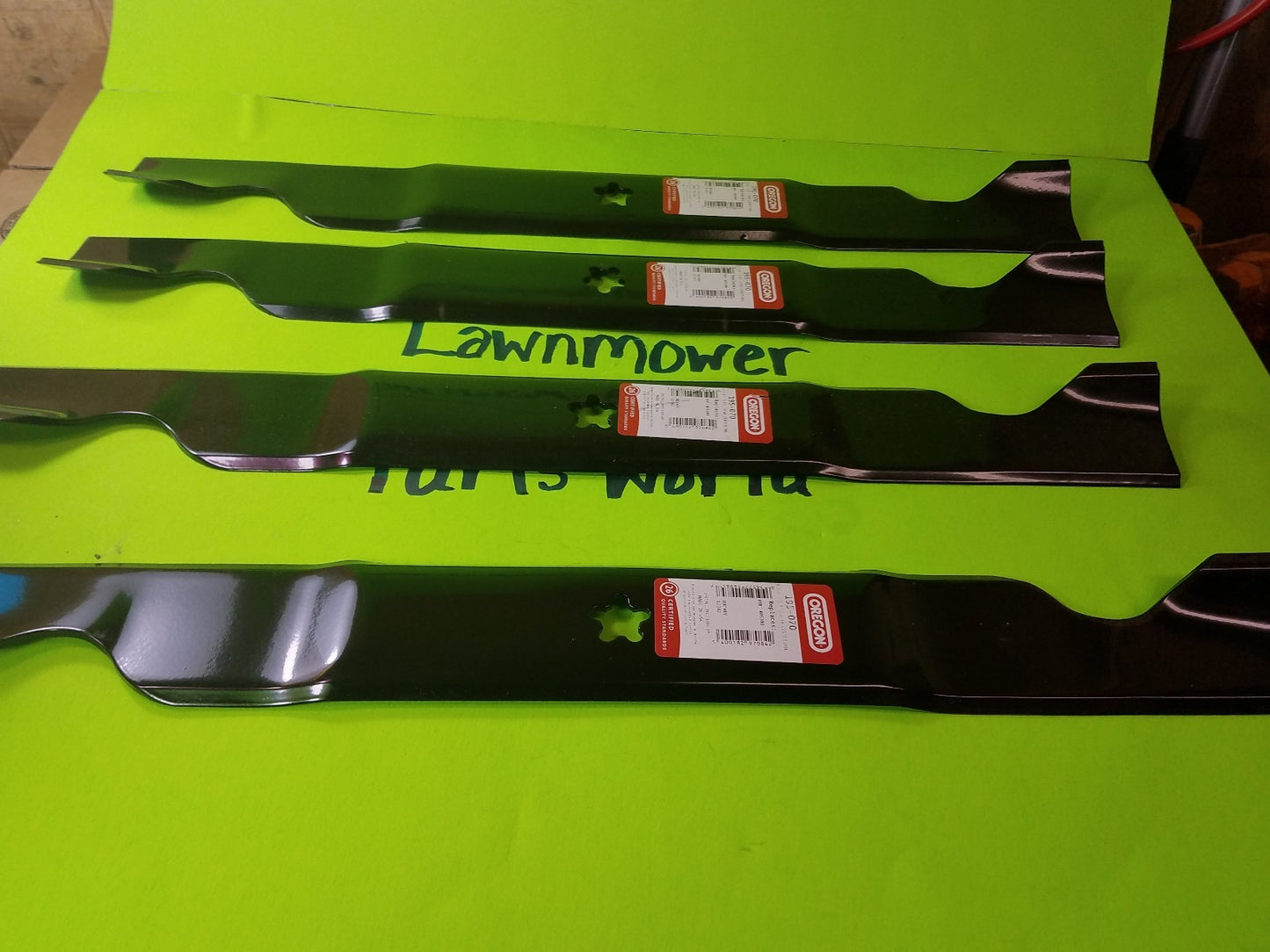 (4)- Lawn Mower Blades for 46" Deck AYP Sears Roper Craftsman Husqvarna 4053801