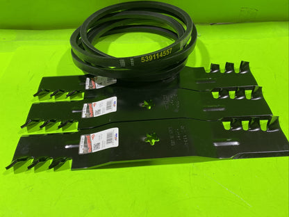 Deck Kit Blade Belt for Husqvarna LSZ5422 LSZ5424 Jonsered Z54R Poulan 54 Inch0