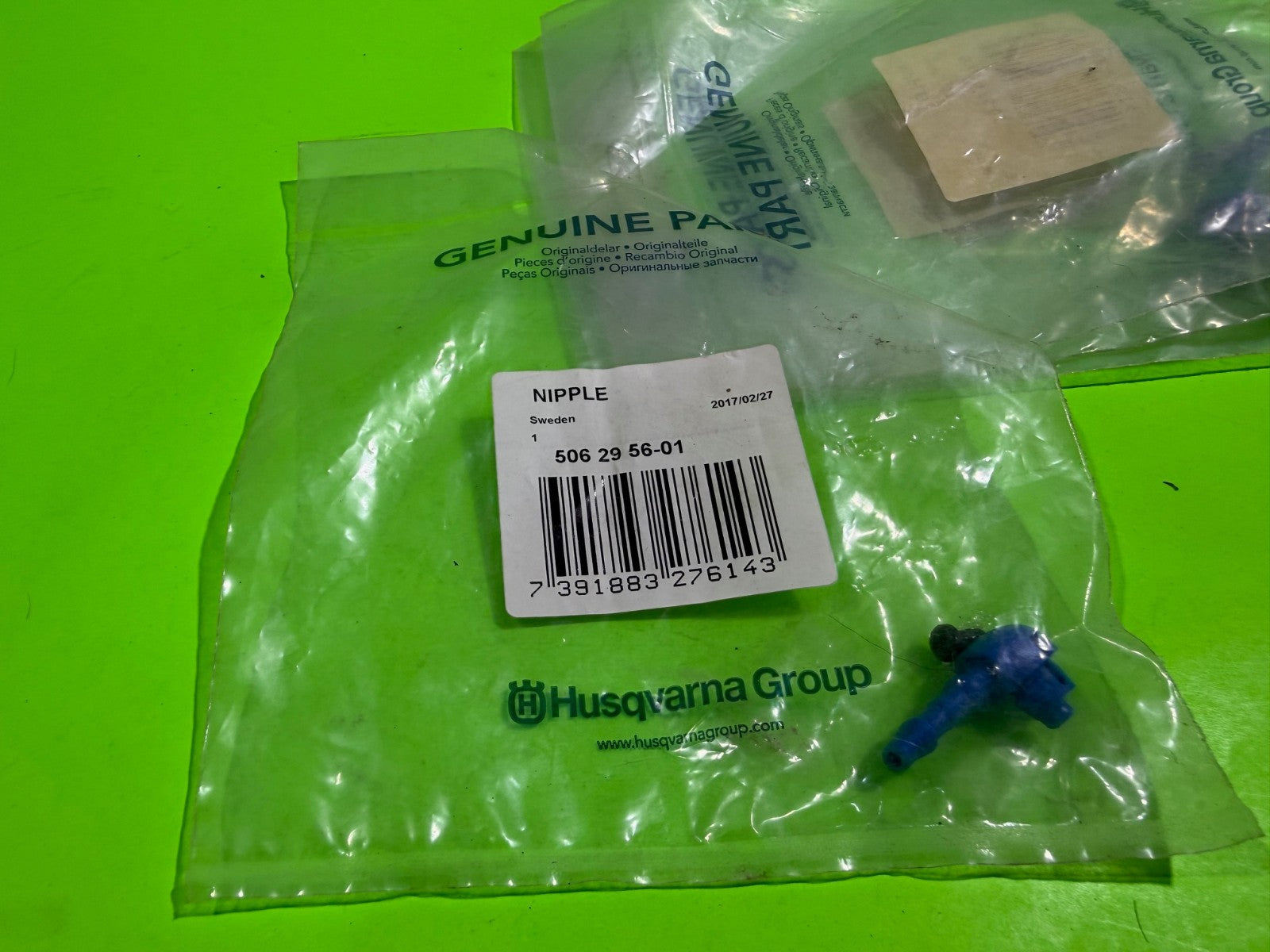 NEW 4pk Genuine OEM Husqvarna 506295601 Nipple 268 272 3120 371 375 Cut-Off Saws2