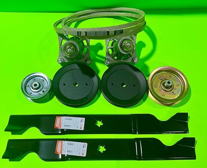46" High Lift Blade Deck Rebuild Kit fits Husqvarna YTH2246 blade belt spindle0