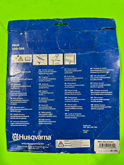 NEW Husqvarna Maxi 200-26T 8″ Brush Cutter Blade – 26 Tooth 596-2794017