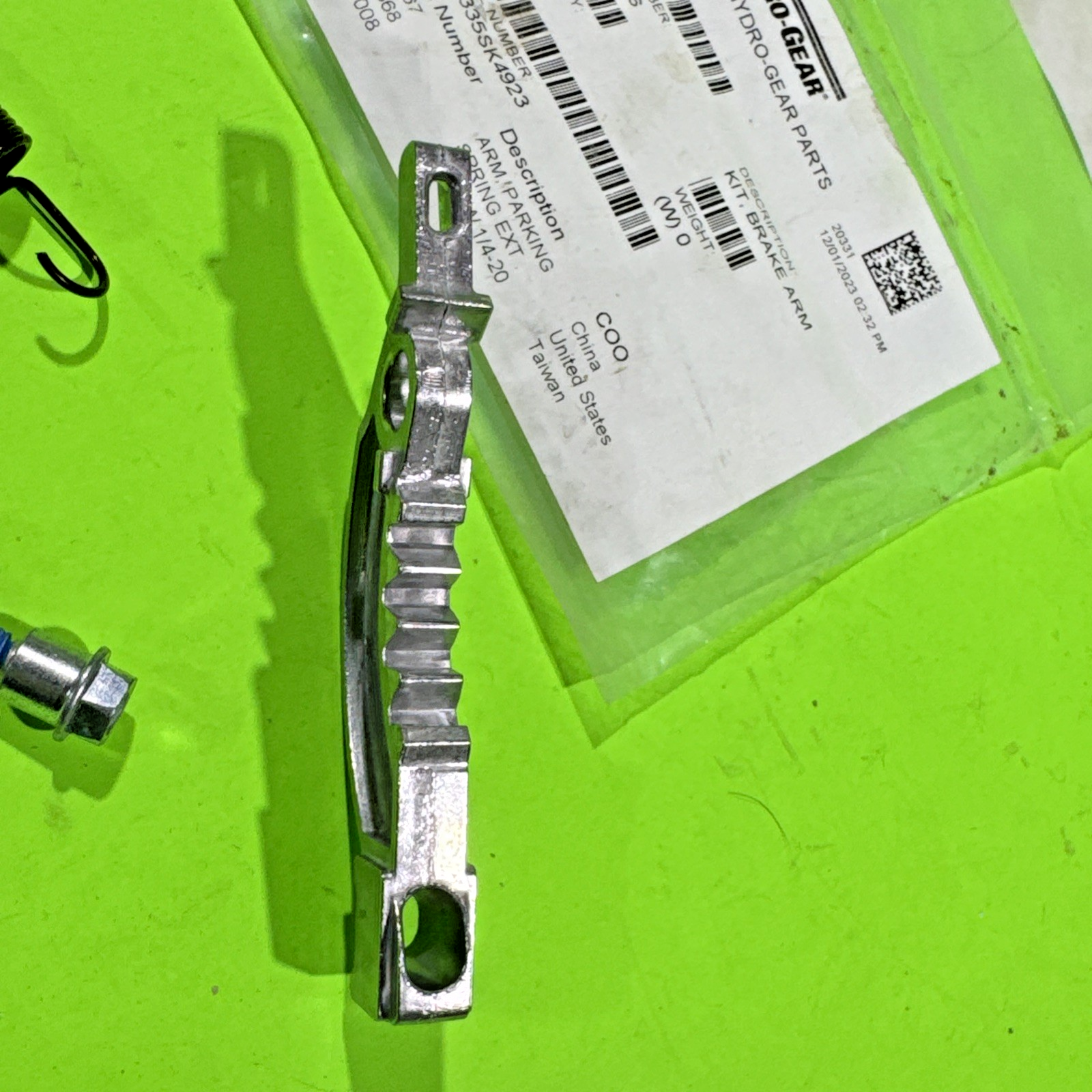 NEW GENUINE OEM HYDRO GEAR 71356 PARKING BRAKE ARM KIT RZT ZT EZT TRANSAXLE7