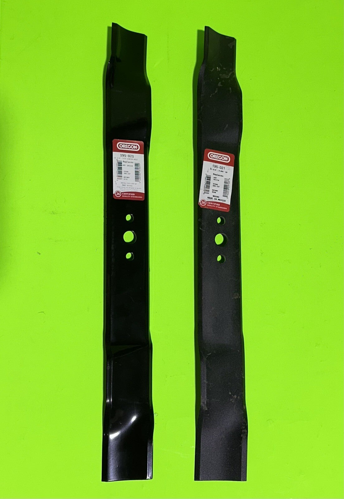 2PK Oregon 195-021 Mulching Blades for 21-3/4" Poulan 575157101, 5829314010