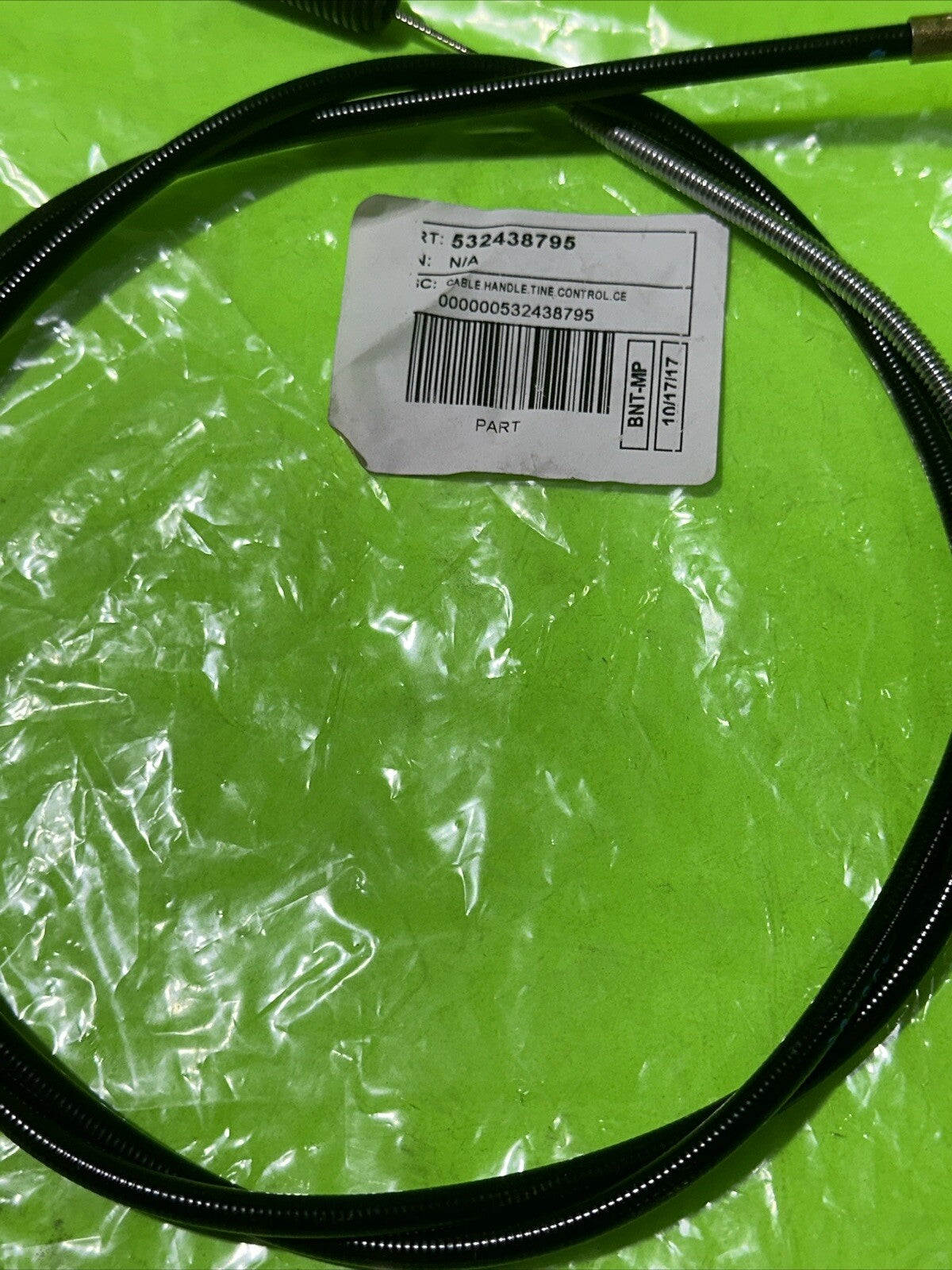 OEM Husqvarna 532438795 Handle Control Cable - NEW TR 430 tiller cable5