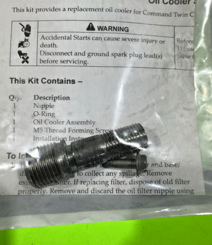 Genuine Kohler 54 755 21-S Oil Cooler Kit CH730S CH22S CH20S CH23GS CH22QS8