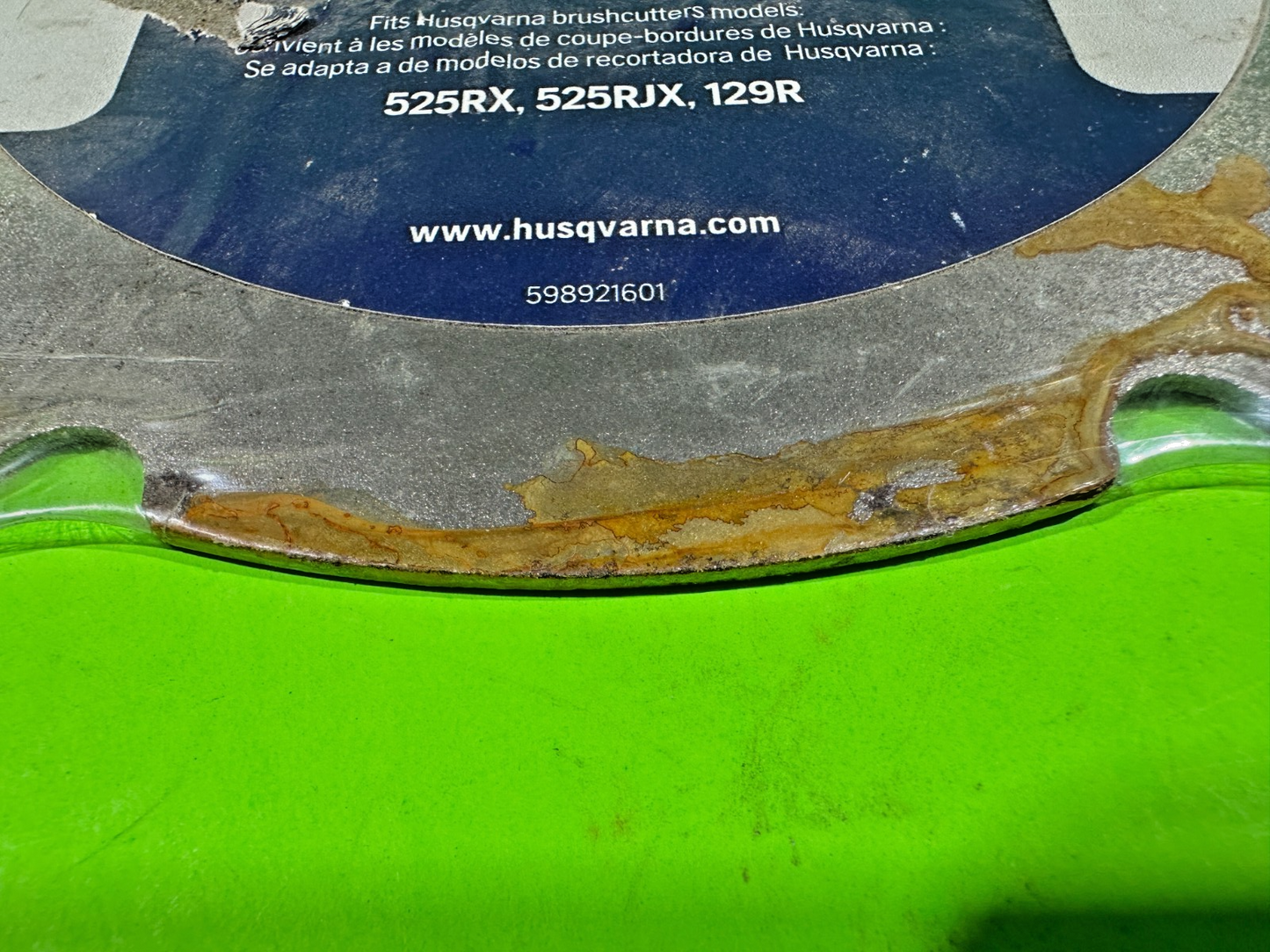 NEW Open Box Genuine Husqvarna 598921601 Grass Blade – OEM (Light Surface Rust)4