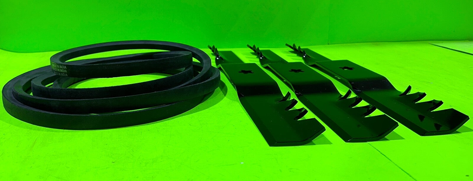 3 Pk G3 95-605 Gator Blades & Belt Kit 54" Craftsman AYP 187256 187254 1961032
