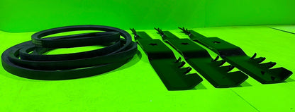 3 Pk G3 95-605 Gator Blades & Belt Kit 54" Craftsman AYP 187256 187254 1961032