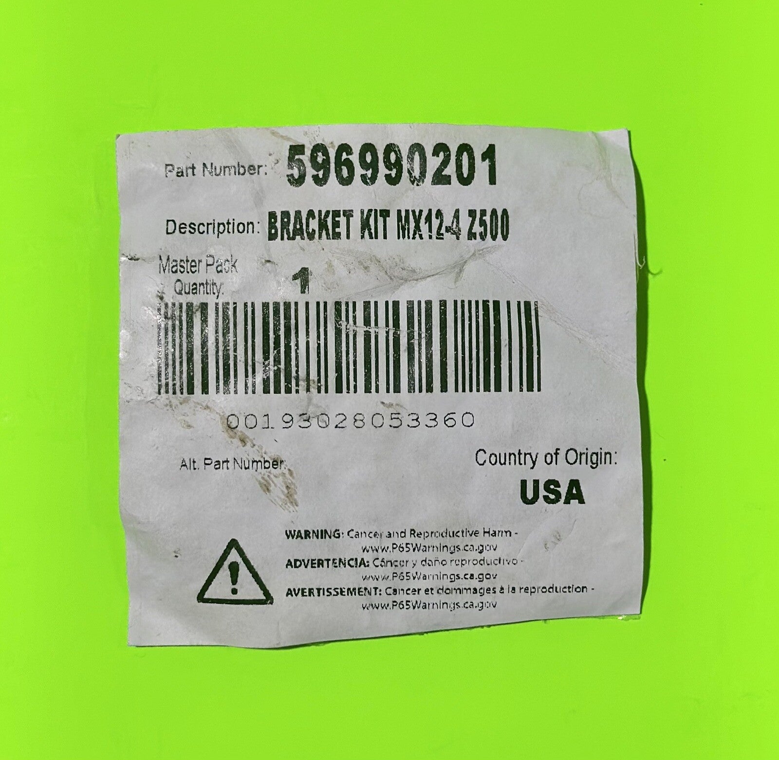 Genuine Husqvarna Battery Mount Bracket for Z500, Holds Battery MX12-4 5969902012