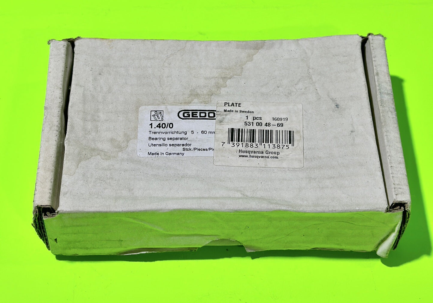 Genuine OEM Husqvarna 531004869 Gedore 1.40/0 Bearing Separator, 5-60mm Output7