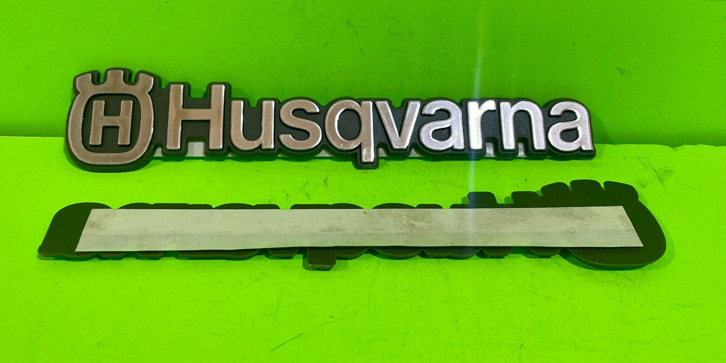 Genuine Husqvarna Silver Hood Emblem 532403378 2 pack1
