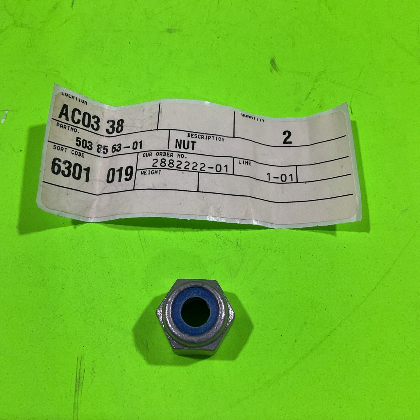 Genuine OEM Husqvarna 503856301 String Trimmer 325LX 326C ++ Gear Head Nut0