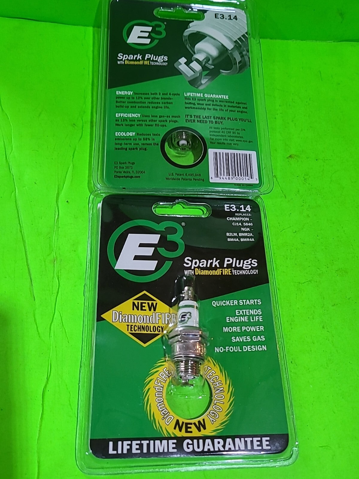 E3 2 Pack Spark Plugs E3.14 Replaces: CJ14 J12C CJ8Y 5846 B2LM BMR2A BM4A BMR4A4