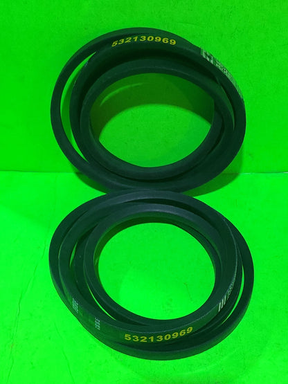 (2) BELT FITS CRAFTSMAN, FITS AYP 130969, 108597X (1/2"X92")5
