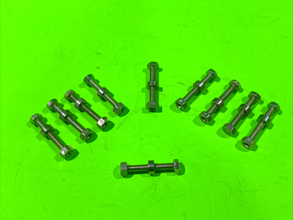 Pack of (10) Shear Pins w/ Spacers & Nuts Fits John Deere Snow Blowers 3011720