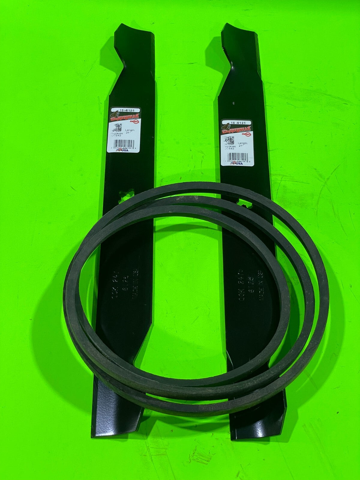 Craftsman 42" 2 Blade Mower Deck Blade & Belt Kit with 144200 88" Belt0